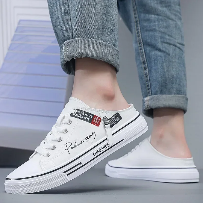2025 Designer's New Men's Half Slippers Breathable Flat Shoes Outdoor Casual Men's Walking Shoes Lightweight Sports Shoes thumbnail 4