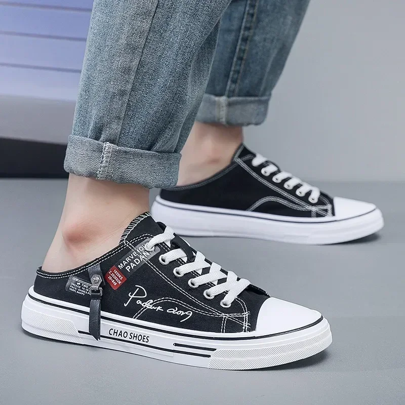 2025 Designer's New Men's Half Slippers Breathable Flat Shoes Outdoor Casual Men's Walking Shoes Lightweight Sports Shoes thumbnail 5