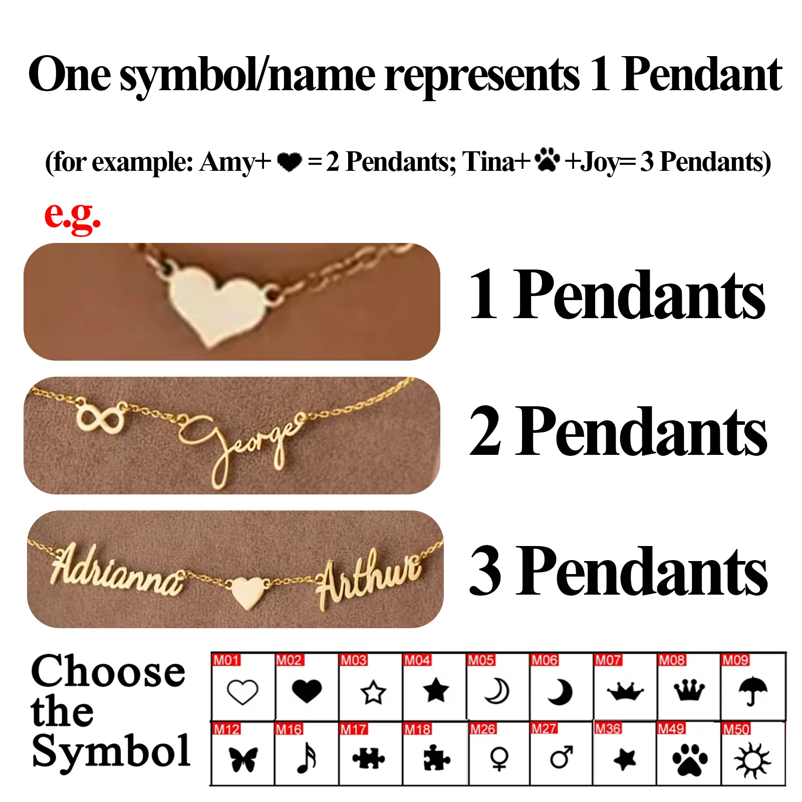 Lemegeton Customized Name Necklace Custom Multiple Name Pendant Stainless Steel Jewelry for Women Girl Personalized Family Gifts thumbnail 2