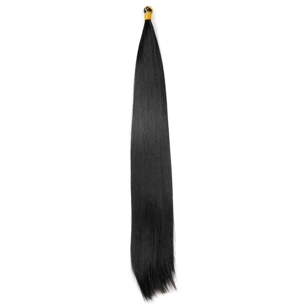 28 Inch Bone Straight Silky Crochet Braiding Hair 150g Synthetic Hair High Temperature Hair Extensions Hair Bundles for Women thumbnail 3