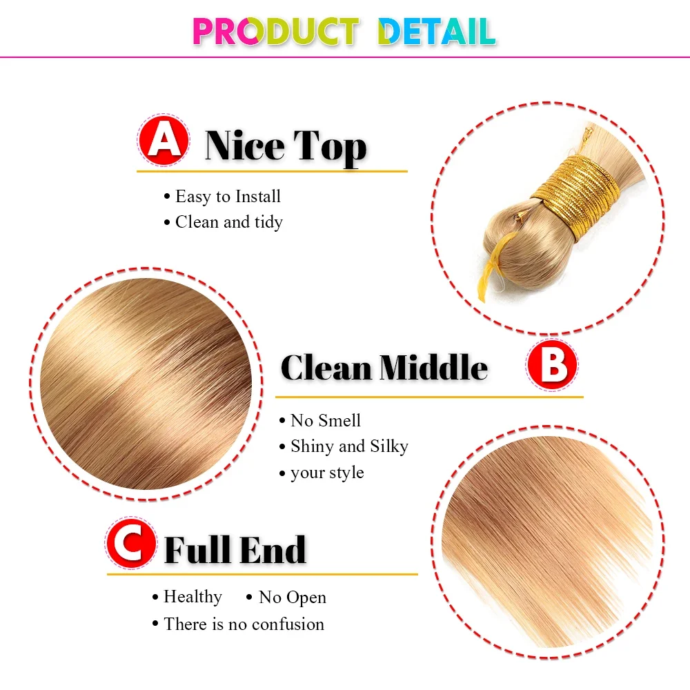 28 Inch Bone Straight Silky Crochet Braiding Hair 150g Synthetic Hair High Temperature Hair Extensions Hair Bundles for Women thumbnail 5