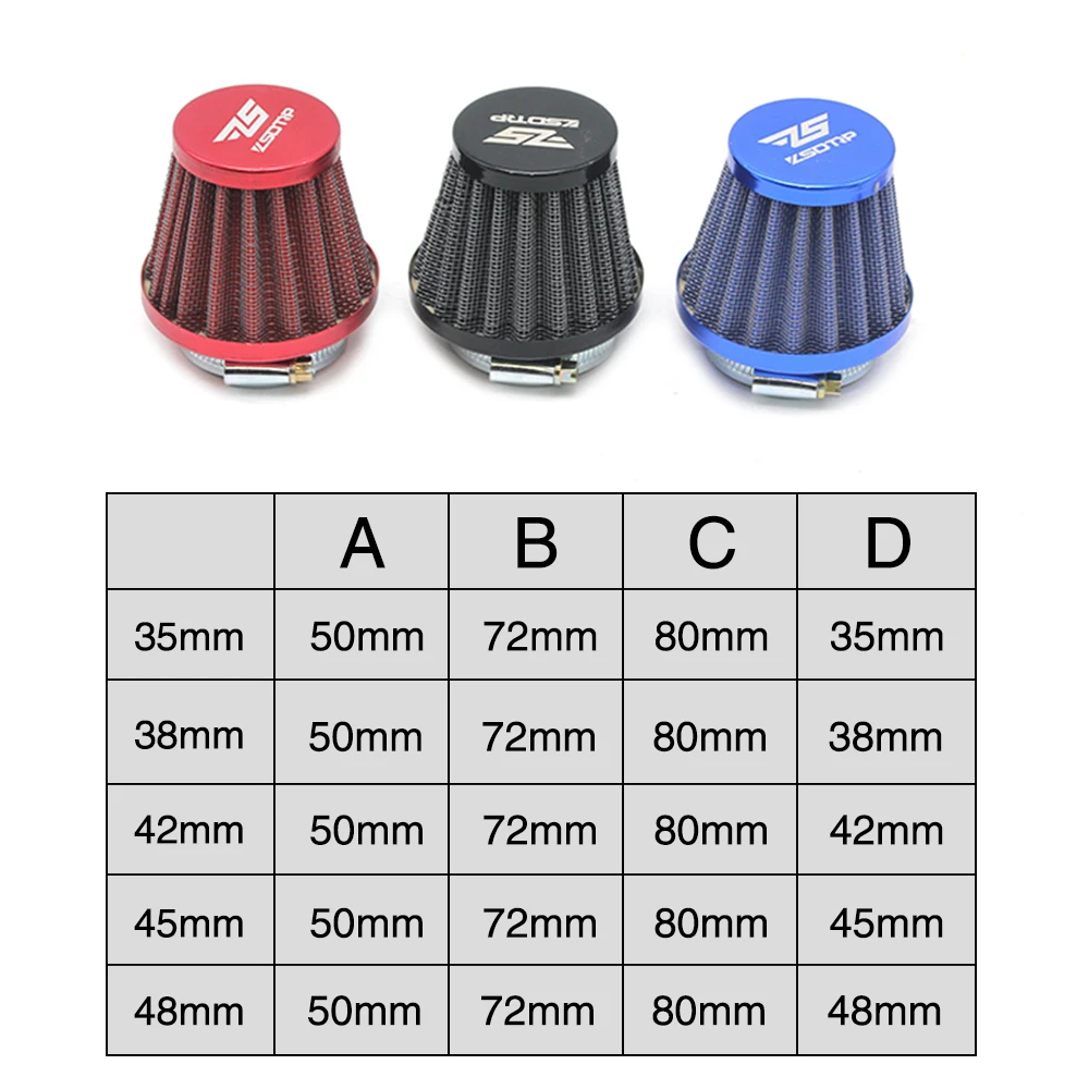 Alconstar Motorcycle 32mm-45mm Air Intake Filter Universal Carburetor Air Filter Cleaner for Dirt Pit ATV SSR TTR Bike Filter thumbnail 3