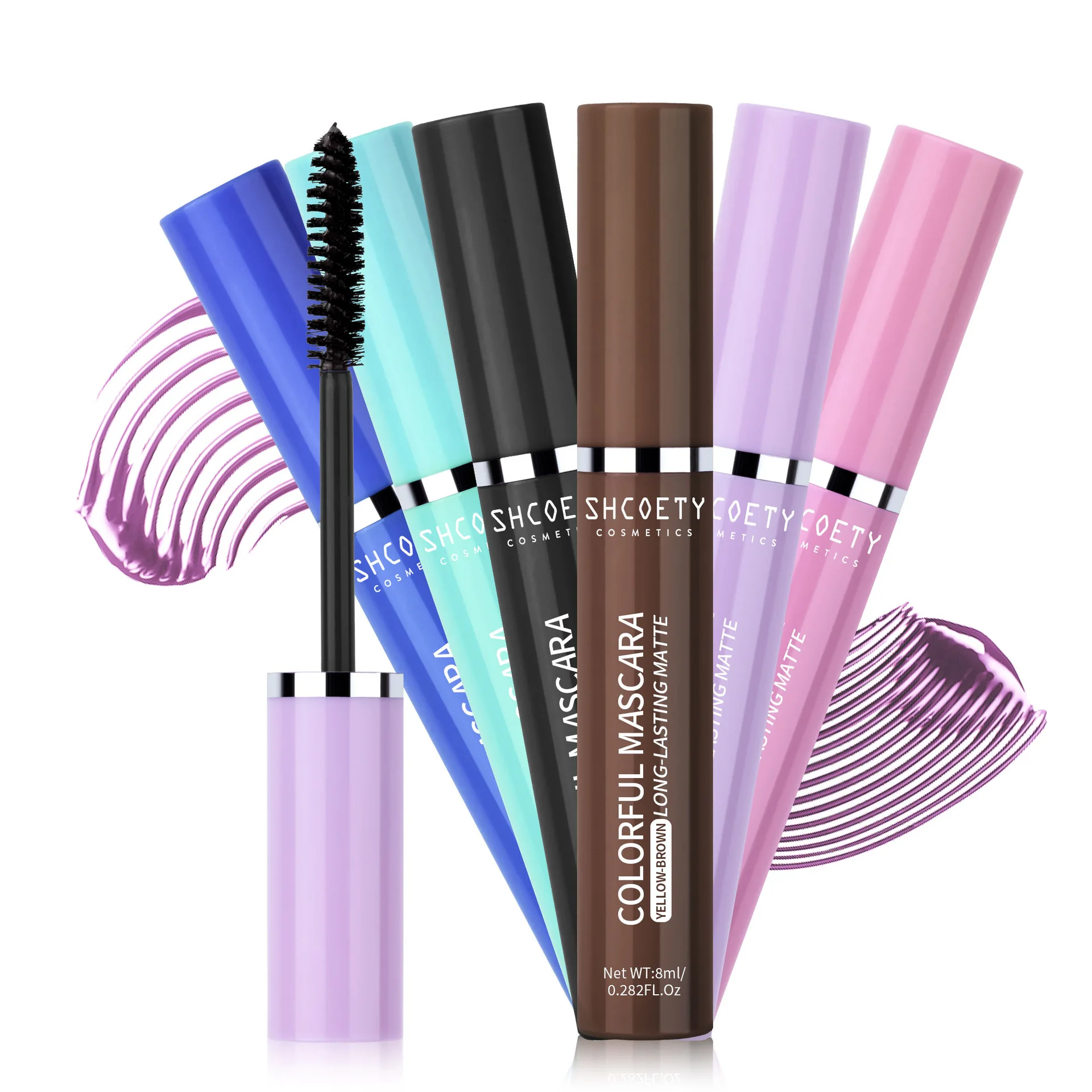 Blue 5D Curling Thick Mascara Long-wearing Waterproof Colorful Fast Dry Eyelash Extension Eye Lashes Christmas Stage Makeup thumbnail 6