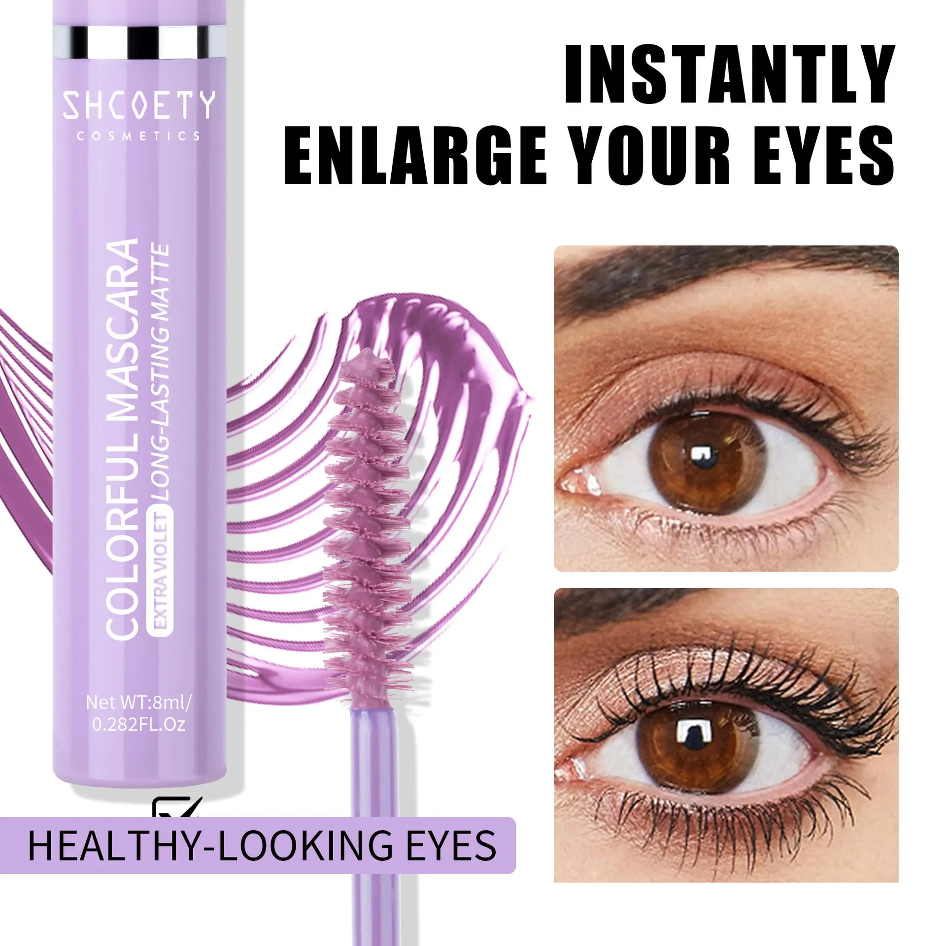 Blue 5D Curling Thick Mascara Long-wearing Waterproof Colorful Fast Dry Eyelash Extension Eye Lashes Christmas Stage Makeup thumbnail 4