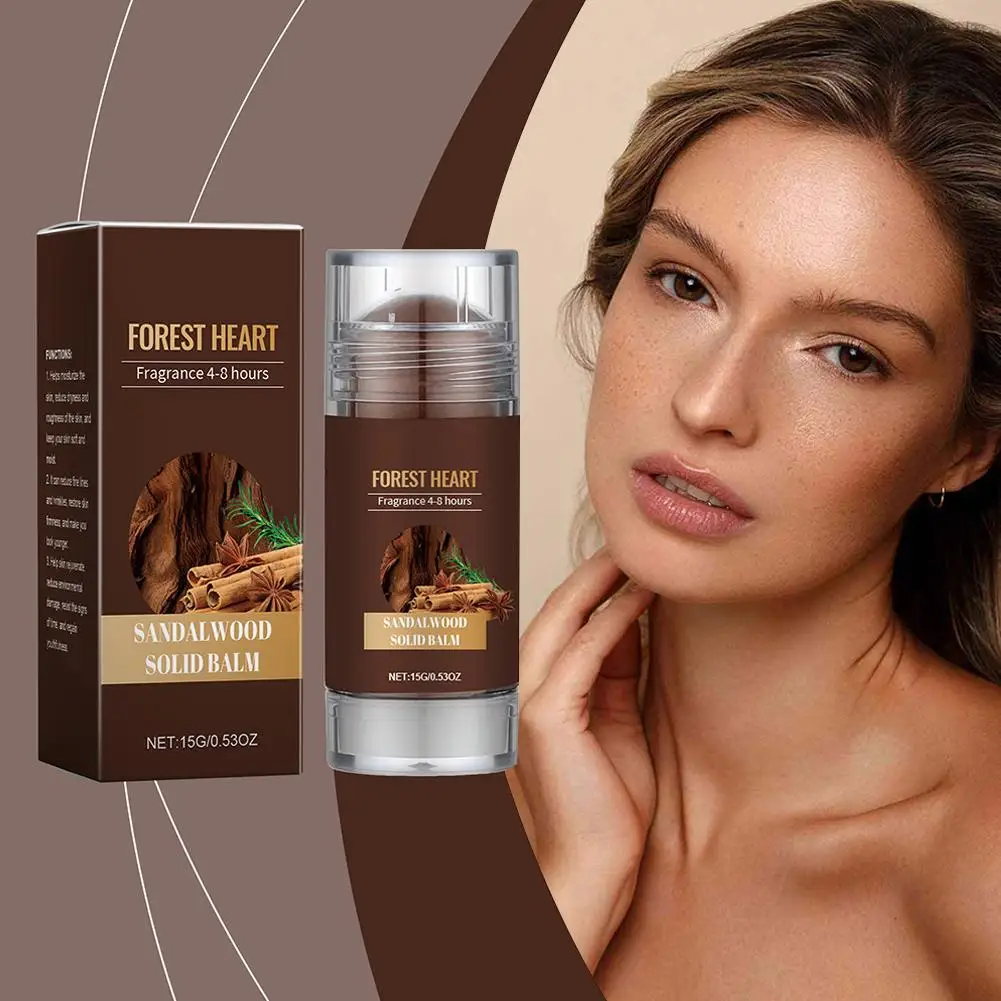 15g Sandalwood Perfume Solid Balm Woody Light Perfume Long Lasting Charming Attraction Natural Fragrance Deodorant Solid Stick thumbnail 3