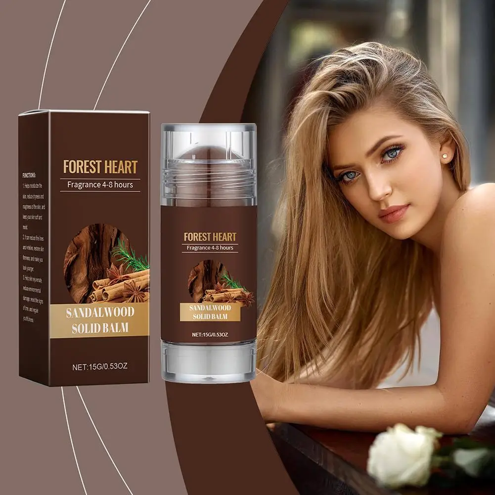15g Sandalwood Perfume Solid Balm Woody Light Perfume Long Lasting Charming Attraction Natural Fragrance Deodorant Solid Stick thumbnail 5