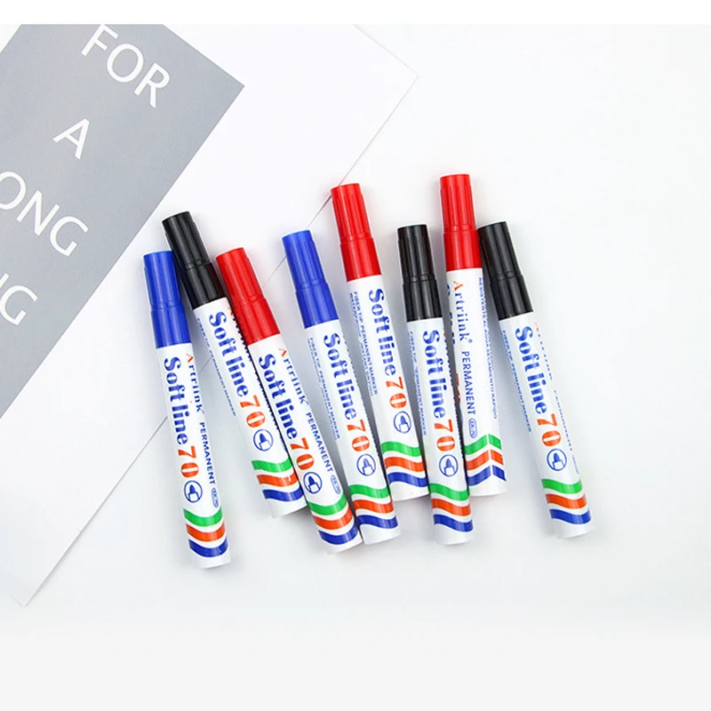 3/10pcs Large Capacity Oil-Based Marker,Black Red Blue Quick-Dry,Non-Erasable Logistics Marker,Markers Pen thumbnail 5