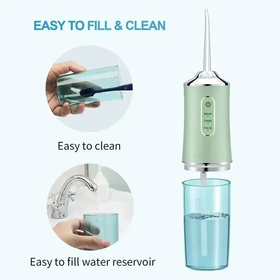 Mouth Washing Machine Powerful Portable Irrigator Dental Water Jet 3 Modes USB Rechargeable 4 Jet for Teeth Cleaning Health thumbnail 5