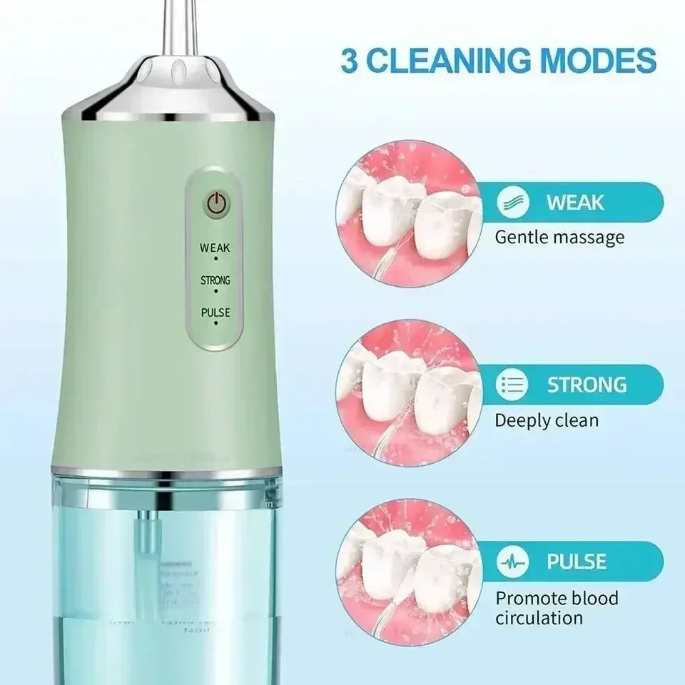 Mouth Washing Machine Powerful Portable Irrigator Dental Water Jet 3 Modes USB Rechargeable 4 Jet for Teeth Cleaning Health thumbnail 2