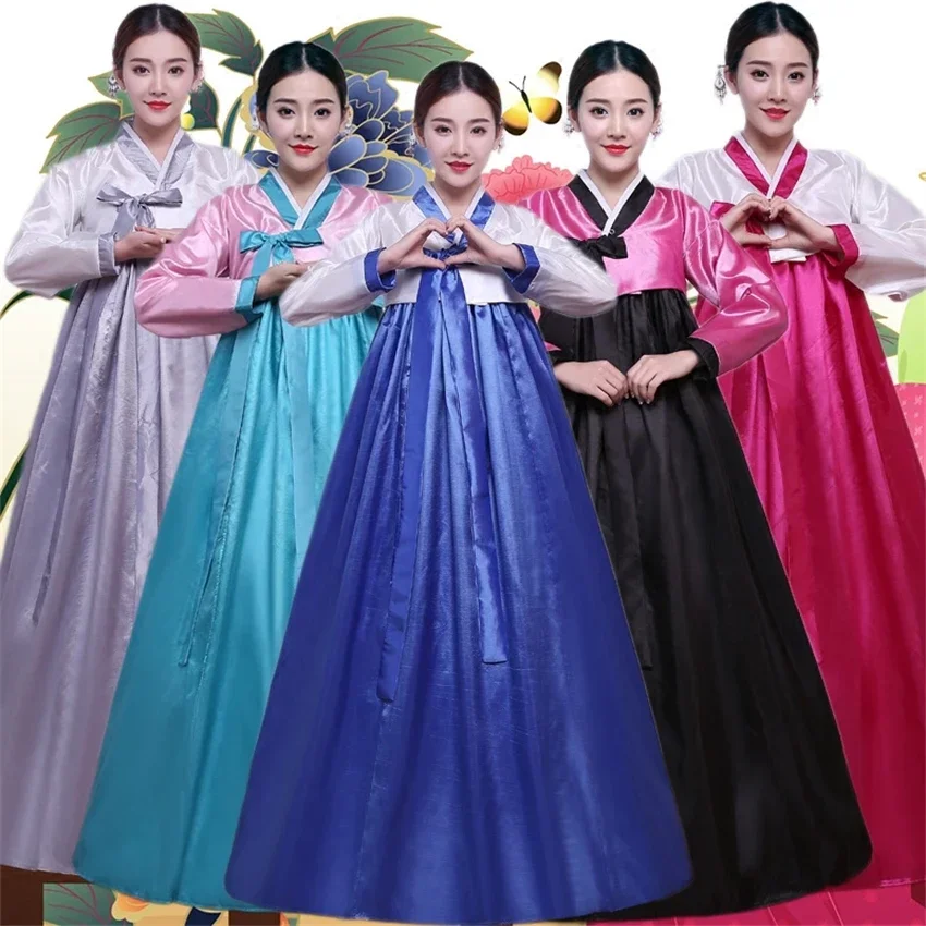 Women Hanbok Dress Korean Fashion Ancient Costumes Traditional Party Asian Palace Cosplay Performance Clothing 12 Color Availabl