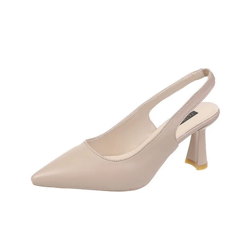 Summer Fashion New Breathable Pointed Toe Stiletto Heel PU Comfortable and Elegant Women's Shoes Shallow Mouth Sexy Sandals thumbnail 4