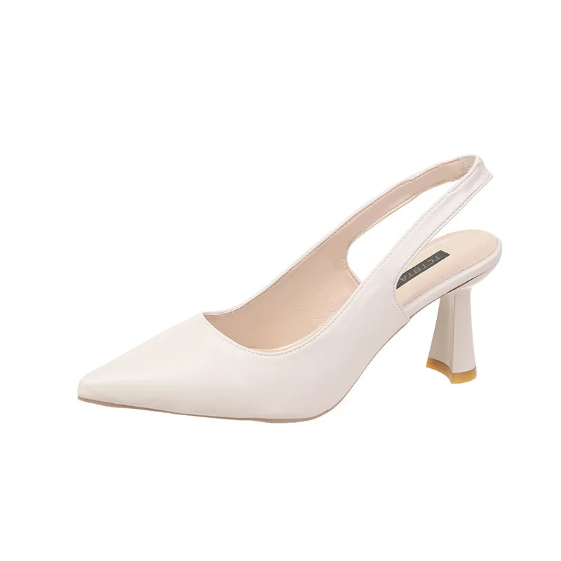 Summer Fashion New Breathable Pointed Toe Stiletto Heel PU Comfortable and Elegant Women's Shoes Shallow Mouth Sexy Sandals thumbnail 6