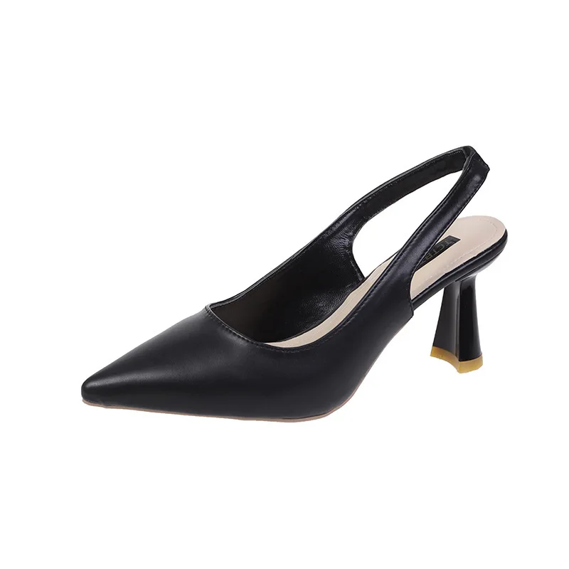 Summer Fashion New Breathable Pointed Toe Stiletto Heel PU Comfortable and Elegant Women's Shoes Shallow Mouth Sexy Sandals thumbnail 5