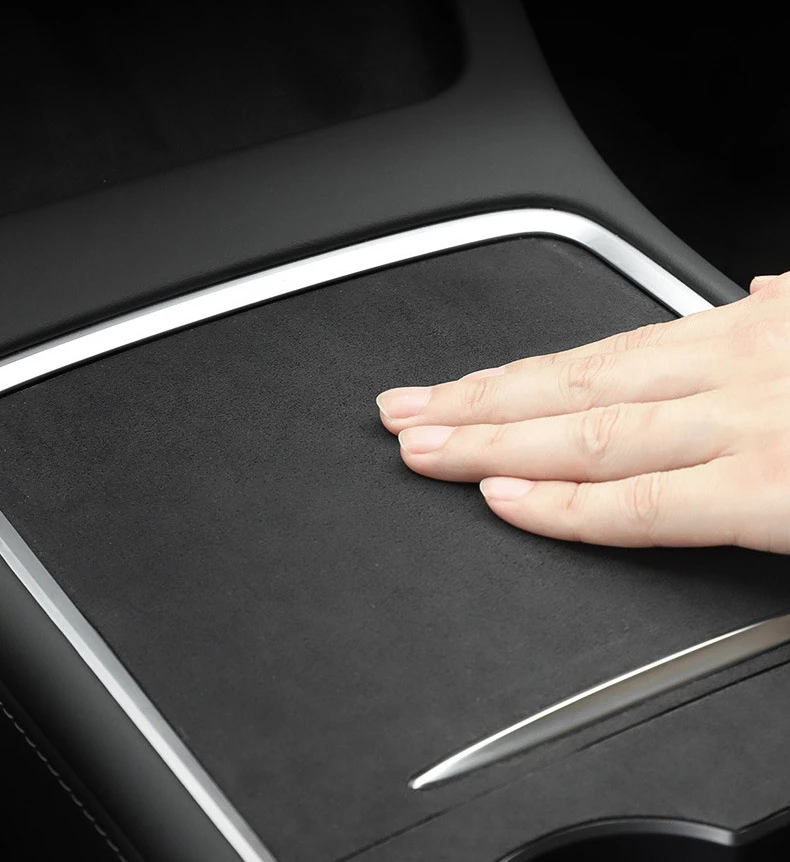Suede Center Console Protector Cover for Tesla Model 3 Y 2021-2023 Model 3 Highland 2024 Central Panel Sticker Car Accessories thumbnail 5