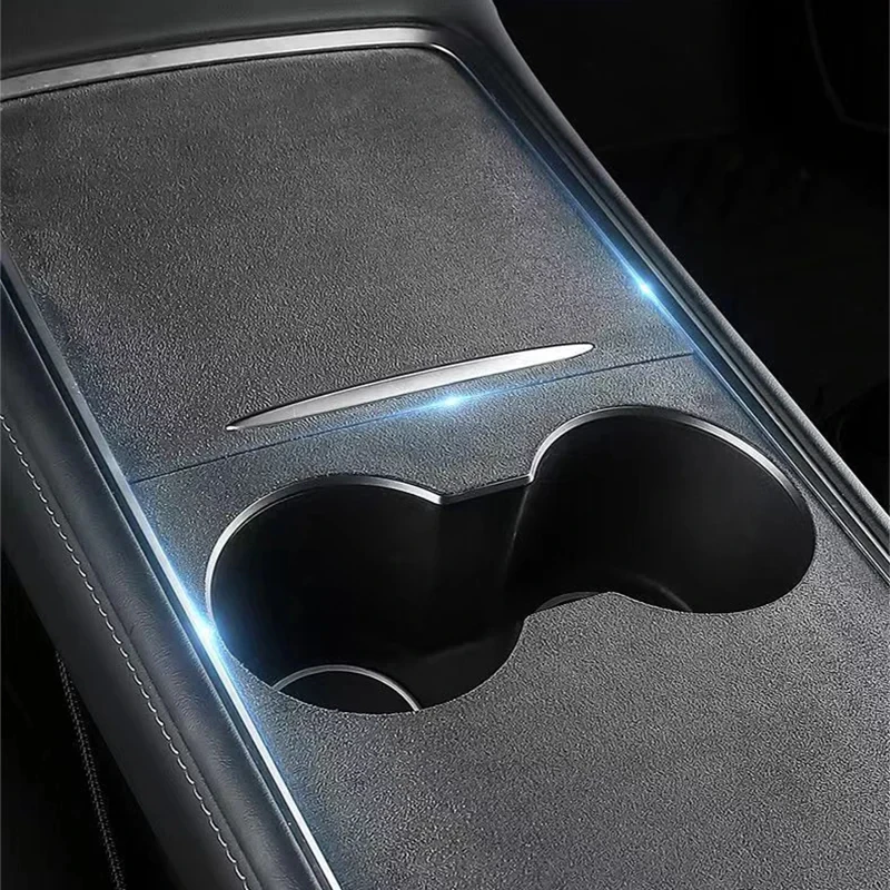 Suede Center Console Protector Cover for Tesla Model 3 Y 2021-2023 Model 3 Highland 2024 Central Panel Sticker Car Accessories thumbnail 4