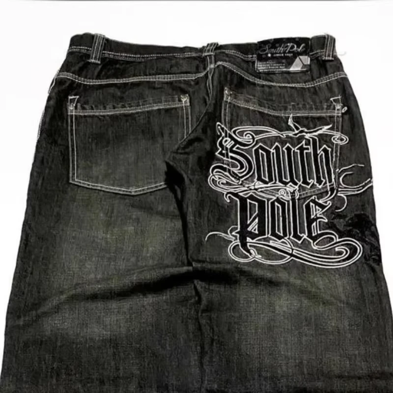 American Y2K 2025 New Baggy Wide Leg Black Jeans Overszied Women Street Casual Joker Denim Pants Couple Jeans Vintage Streetwear thumbnail 2