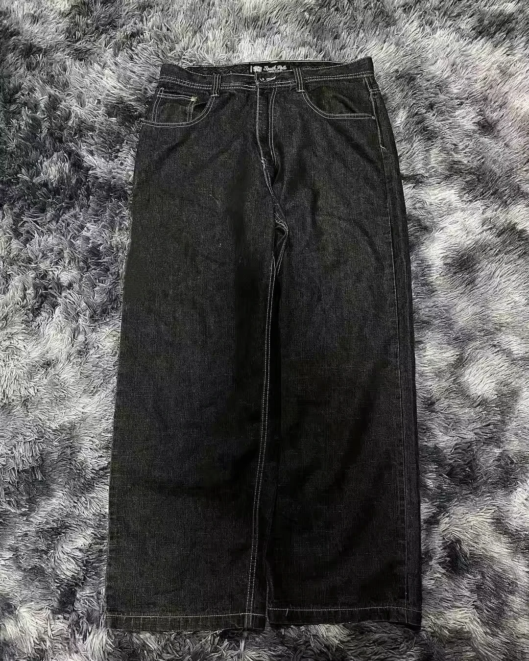 American Y2K 2025 New Baggy Wide Leg Black Jeans Overszied Women Street Casual Joker Denim Pants Couple Jeans Vintage Streetwear thumbnail 3