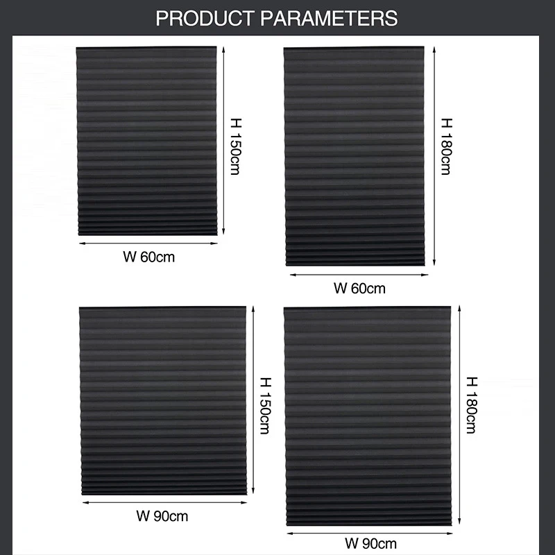 1 PC Easy Installation Window Shades Non-woven Fabric Pleated Zebra Blinds Roller Room Blackout Curtain For Living Room Balcony thumbnail 2