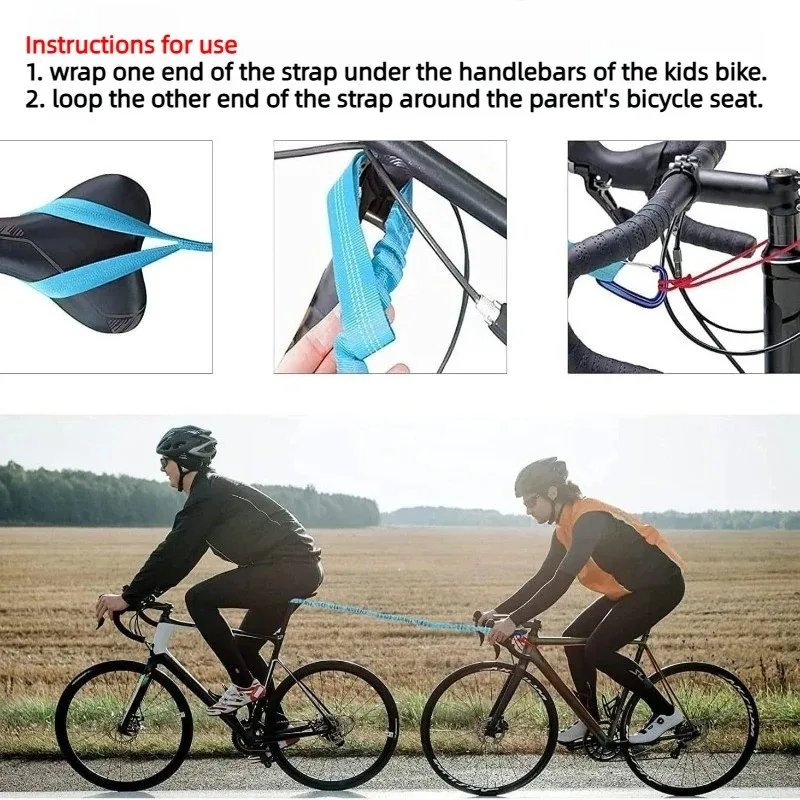 MTB Bike Towing Rope Trailer Rope Bicycle Traction Rope Nylon Traction Rope Parent-Child Outdoor Tool Cycling Safety Equipment thumbnail 4