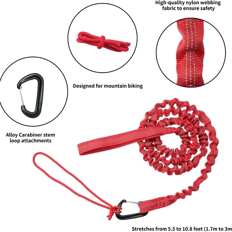 MTB Bike Towing Rope Trailer Rope Bicycle Traction Rope Nylon Traction Rope Parent-Child Outdoor Tool Cycling Safety Equipment thumbnail 3