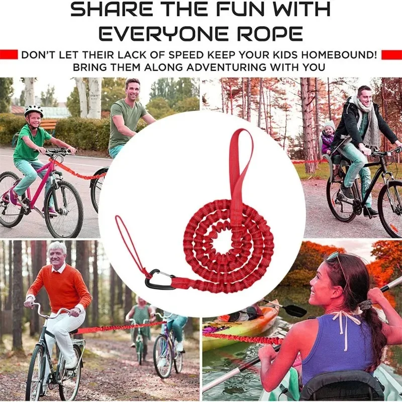 MTB Bike Towing Rope Trailer Rope Bicycle Traction Rope Nylon Traction Rope Parent-Child Outdoor Tool Cycling Safety Equipment thumbnail 6