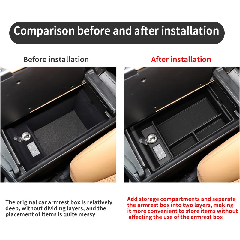 for 2022-2025 Lexus ES center console armrest storage box, ES300H interior storage box, ES200 storage box thumbnail 4