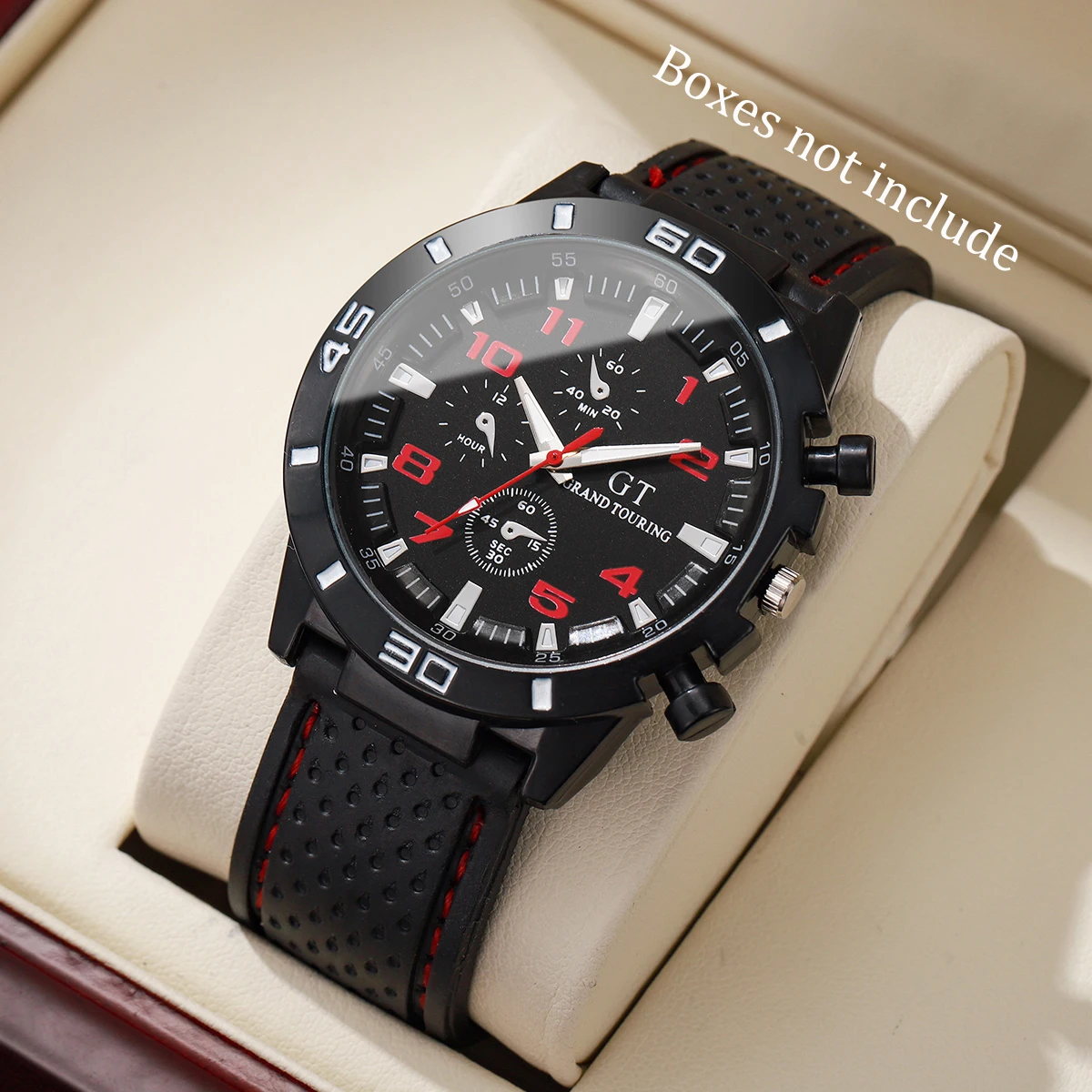 Casual Silicone Band Men Sports Watches Arabic Dial Men's Quartz Wristwatch Clock Reloj Hombre（Without Box）