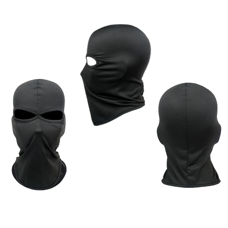 2 Hole Balaclava Motorcycle Face Mask Moto Helmet Bandana Hood Ski Neck Full Face Mask Windproof Face Shield Men's Biker Mask thumbnail 5