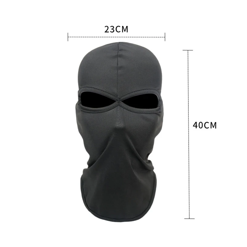 2 Hole Balaclava Motorcycle Face Mask Moto Helmet Bandana Hood Ski Neck Full Face Mask Windproof Face Shield Men's Biker Mask thumbnail 6