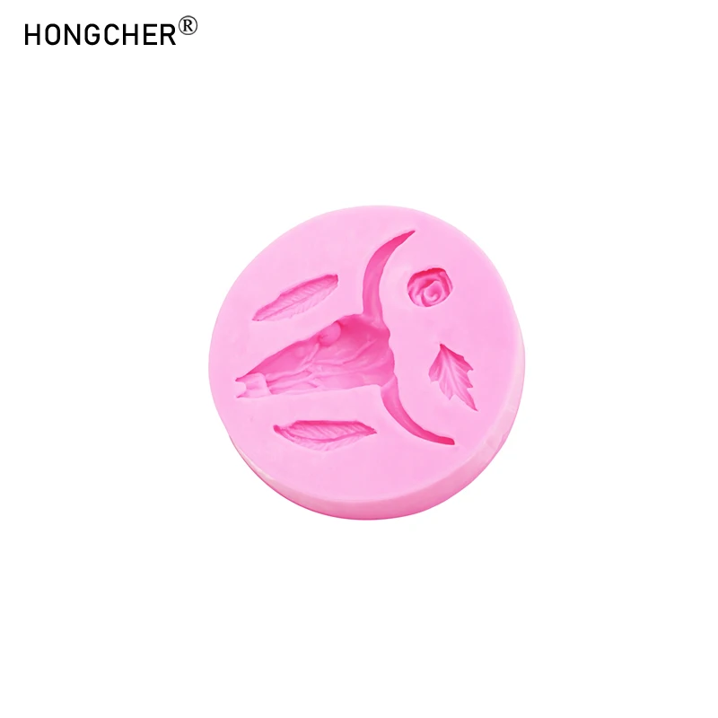 3D sheep head horse head resin clay jewelry drip silicone mold flower accessories silicone mold cake decorating molds thumbnail 3