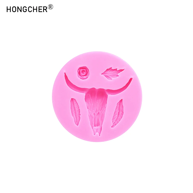 3D sheep head horse head resin clay jewelry drip silicone mold flower accessories silicone mold cake decorating molds thumbnail 6