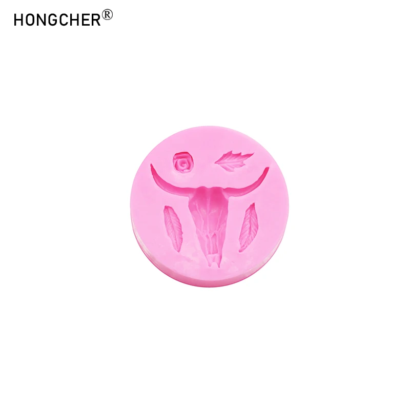 3D sheep head horse head resin clay jewelry drip silicone mold flower accessories silicone mold cake decorating molds thumbnail 4