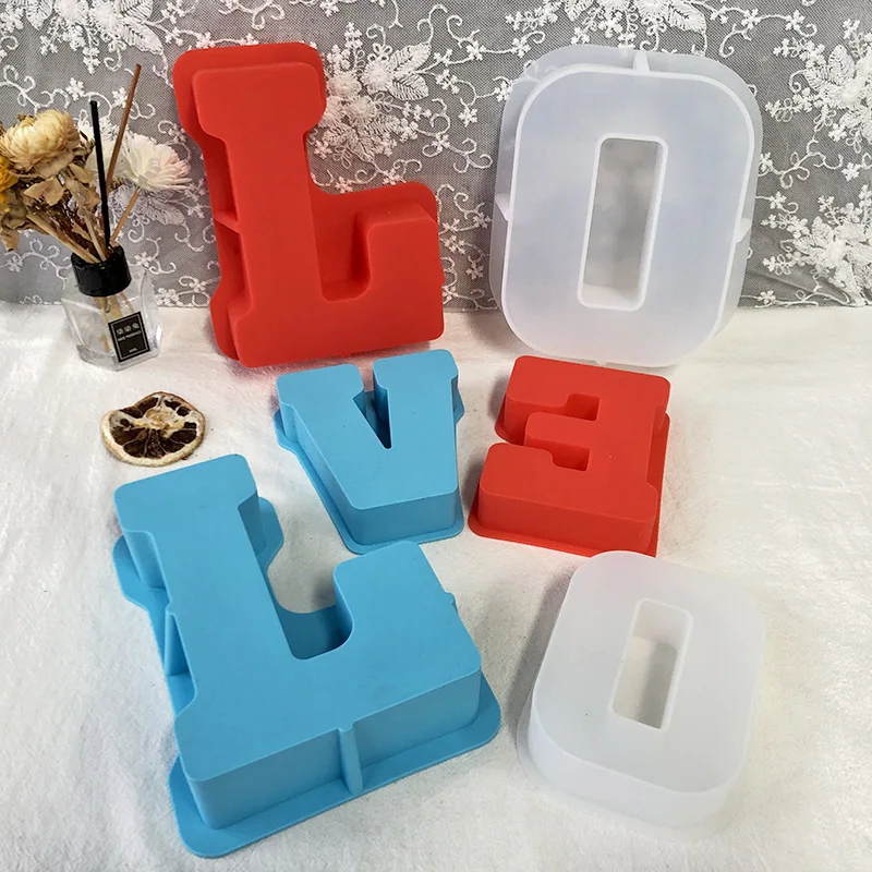 26 Capital Letters Birthday Party Craft Gift Making Home Decor Silicone Candle Mold DIY Handmade Soap Epoxy Resin Wax Mould thumbnail 2