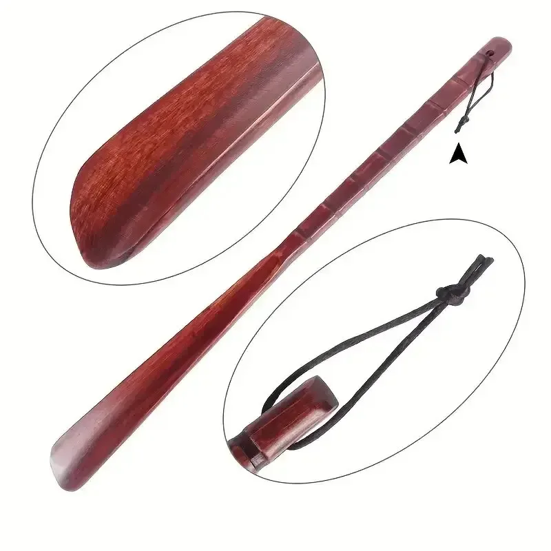 54CM Durable Professional Wooden Shoe Horn Flexible Long Handle Shoehorn Useful Shoe Lifter for seniors Shoe Spoon Home Tools thumbnail 6