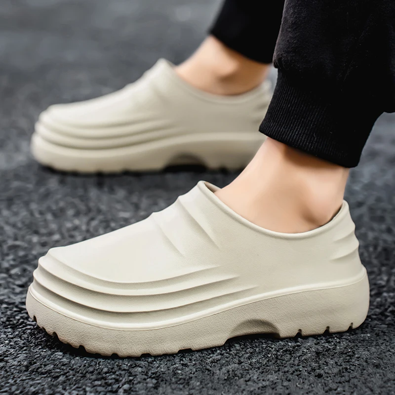 Men's Chef Shoes Summer Spring and Autumn Slippers Men Kitchen Shoes Couple Waterproof Shoes Women Chef Shoes EVA Man Sandals thumbnail 4