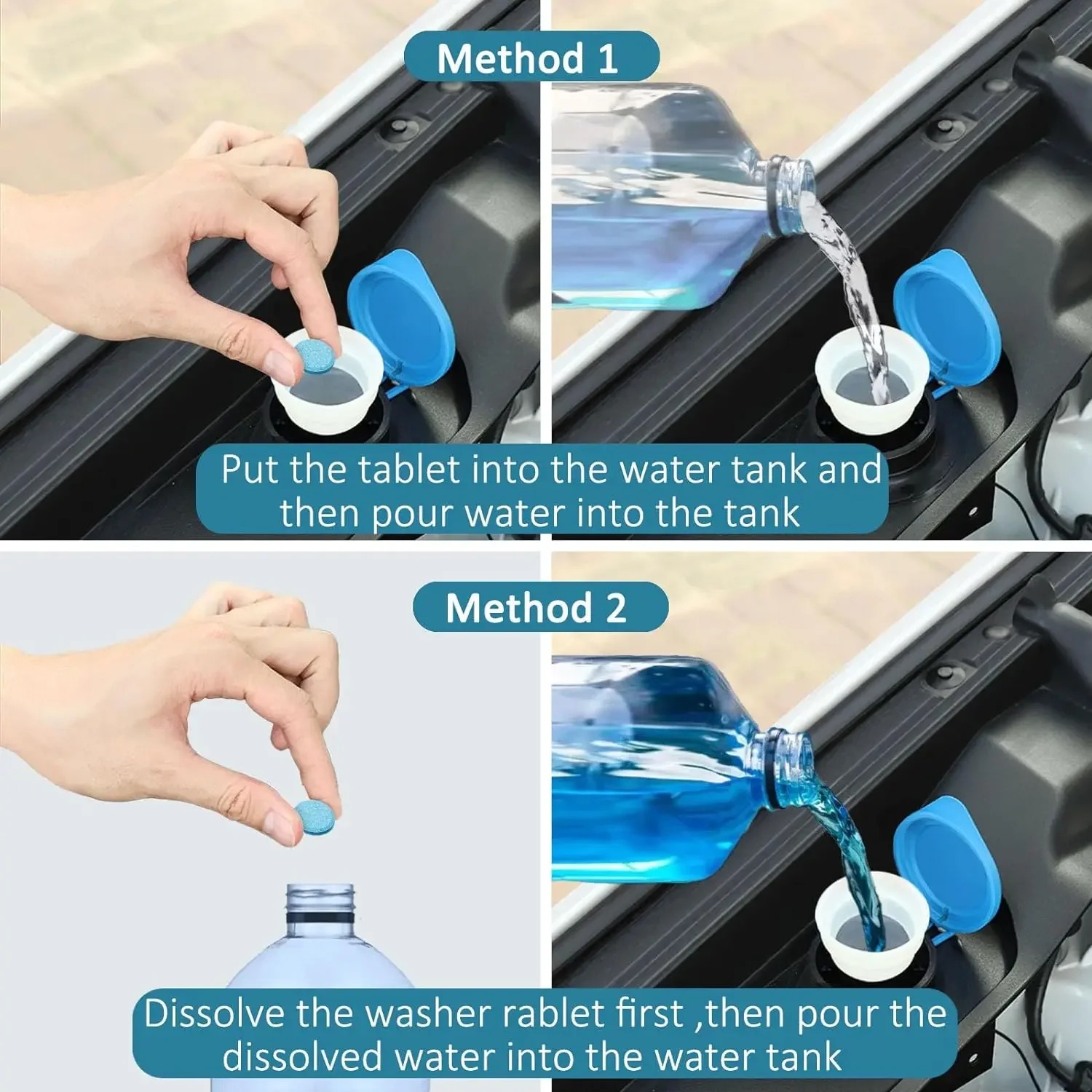 Car Windshield Washer Fluid Concentrated Tablets Solid Effervescent Wiper Tablet for Car Room Kitchen Window Glass Cleaning thumbnail 4