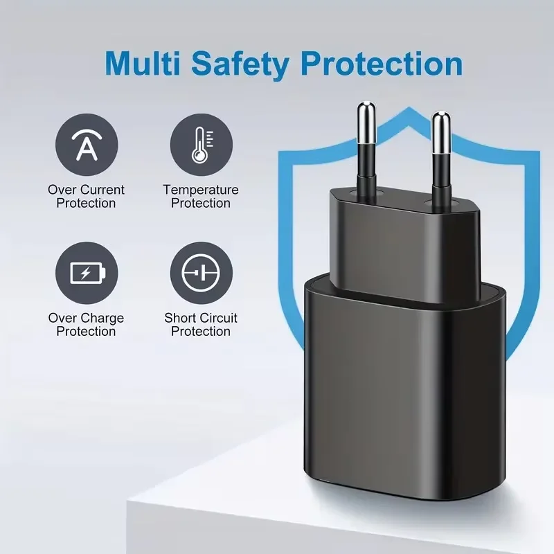25W USB EU Charger QC 3.0 Quick Charge For Samsung S20 S21 Mobile Phone Charger Portable Wall Mobile Charger Fast Charger thumbnail 5