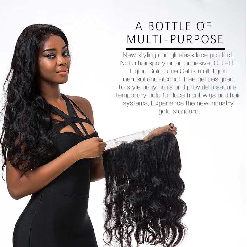 GOIPLE 2fl.oz Washable Glue Less Lace Gel Extreme Firm Hold Fast Drying Natural Wig Formula Adhesive for Temporary Use thumbnail 5