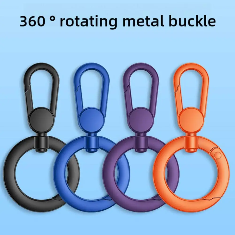 Metal Phone Lanyard Gasket Patch Rotatable Metal Buckle Hanging   Steel Clip Card Cord Tab Mobile Phone Accessories thumbnail 4
