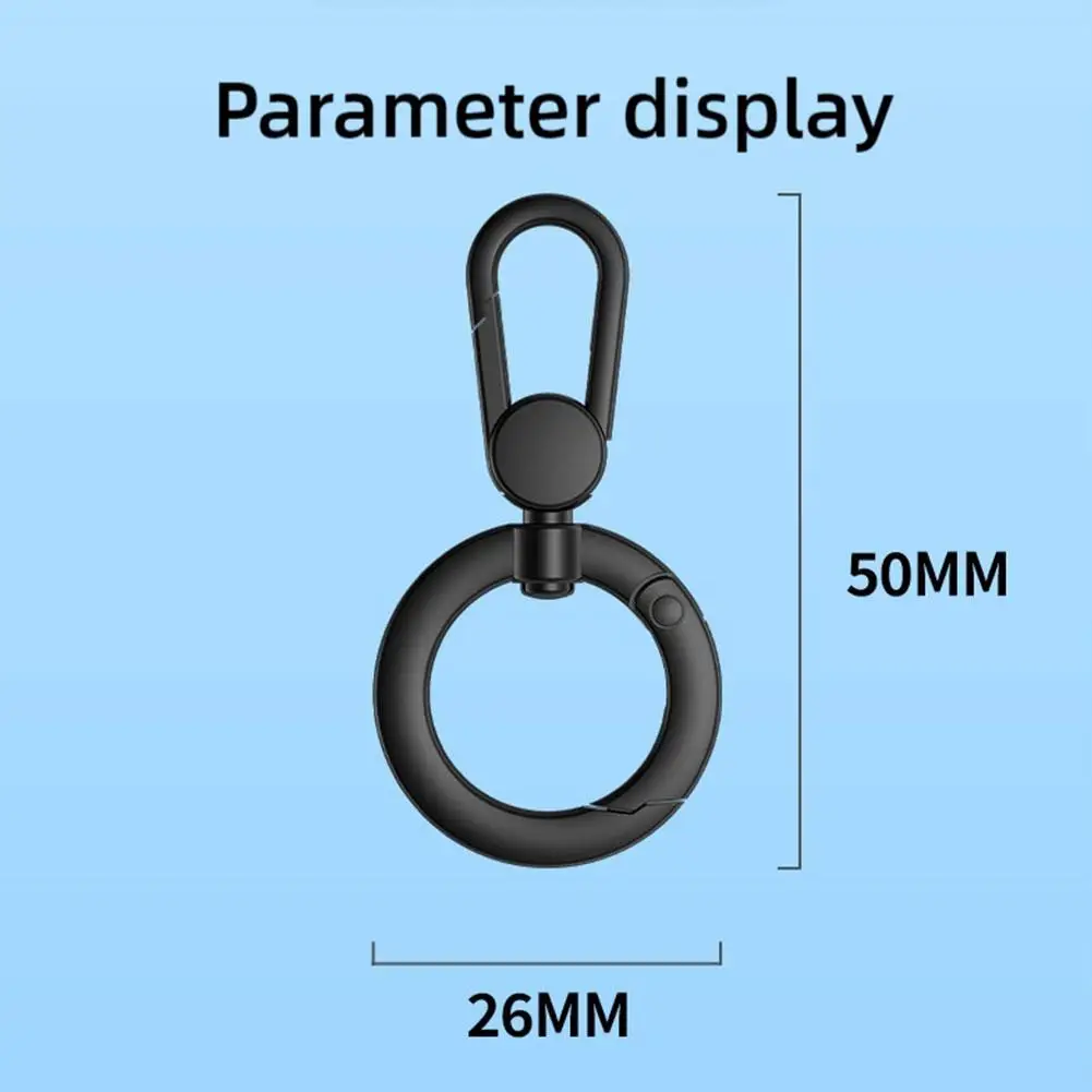 Metal Phone Lanyard Gasket Patch Rotatable Metal Buckle Hanging   Steel Clip Card Cord Tab Mobile Phone Accessories thumbnail 6