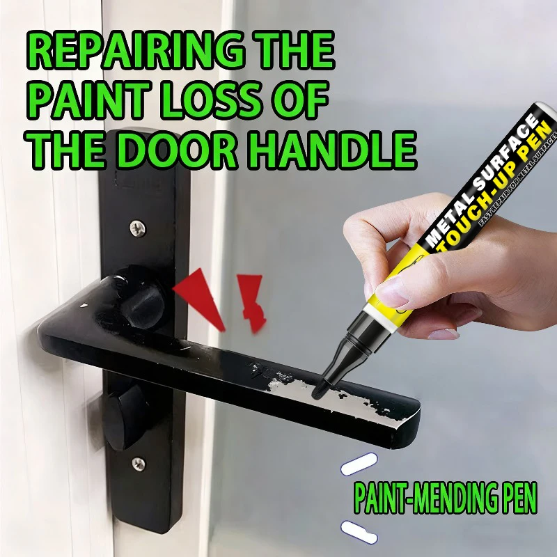 Metal Touch-Up Pen - Scratch Repair for Faucet Paint Surfaces, Paint Restoration for Bathrooms and Kitchens, Black, White, and Gray Touch-Up Pens, Suitable for Faucets, Door Handles, Sinks, Bathtubs, Towel Racks, Toilets, Shower Heads, Car Rims, and Other Metal Components, Easy Application, Compact Design, Durable Coating, DIY Repair thumbnail 3