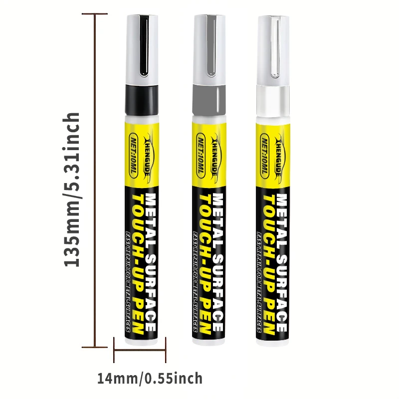 Metal Touch-Up Pen - Scratch Repair for Faucet Paint Surfaces, Paint Restoration for Bathrooms and Kitchens, Black, White, and Gray Touch-Up Pens, Suitable for Faucets, Door Handles, Sinks, Bathtubs, Towel Racks, Toilets, Shower Heads, Car Rims, and Other Metal Components, Easy Application, Compact Design, Durable Coating, DIY Repair thumbnail 6