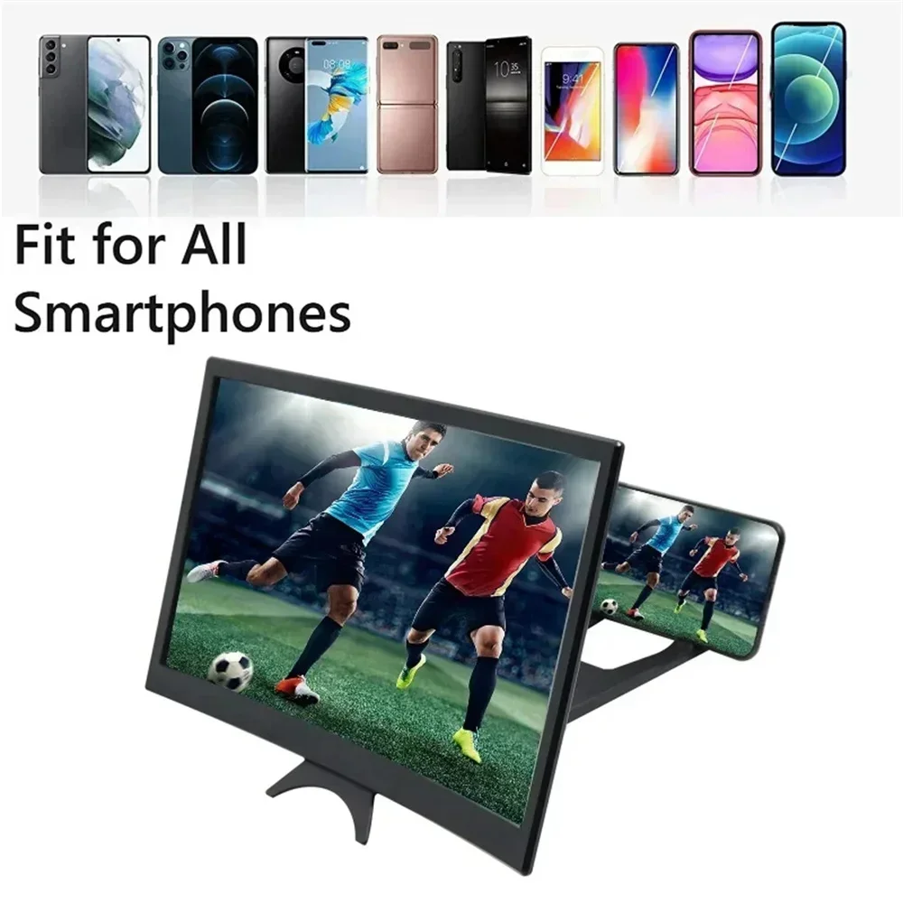 10/12 Inch/Phone Screen 3D HD Magnifier Movie Video Amplifier Holder Enlarger Screen Smart Phone Magnifying Curved Screen thumbnail 6