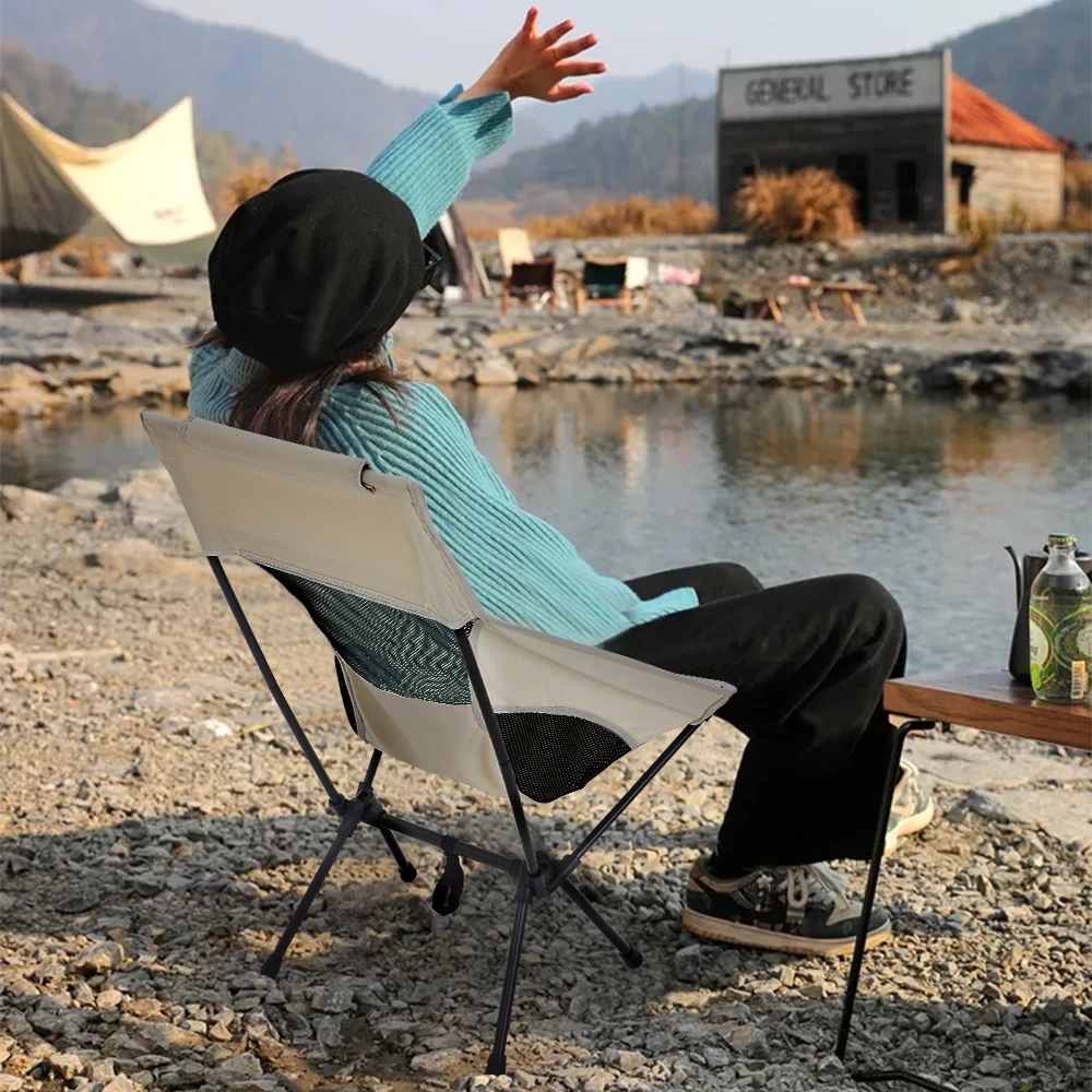 Portable Backrest Folding Camping Chair for Camping, Fishing, Beach Days thumbnail 2