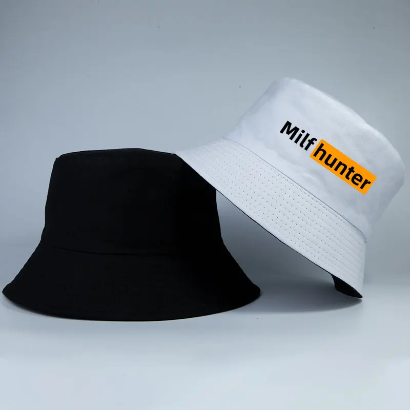MILF Hunter Reversible Bucket Hat Adult Funny Streetwear Hip Hop Fisherman Cap Man Casual Daily Sun Beach Summer Panama Hats thumbnail 3