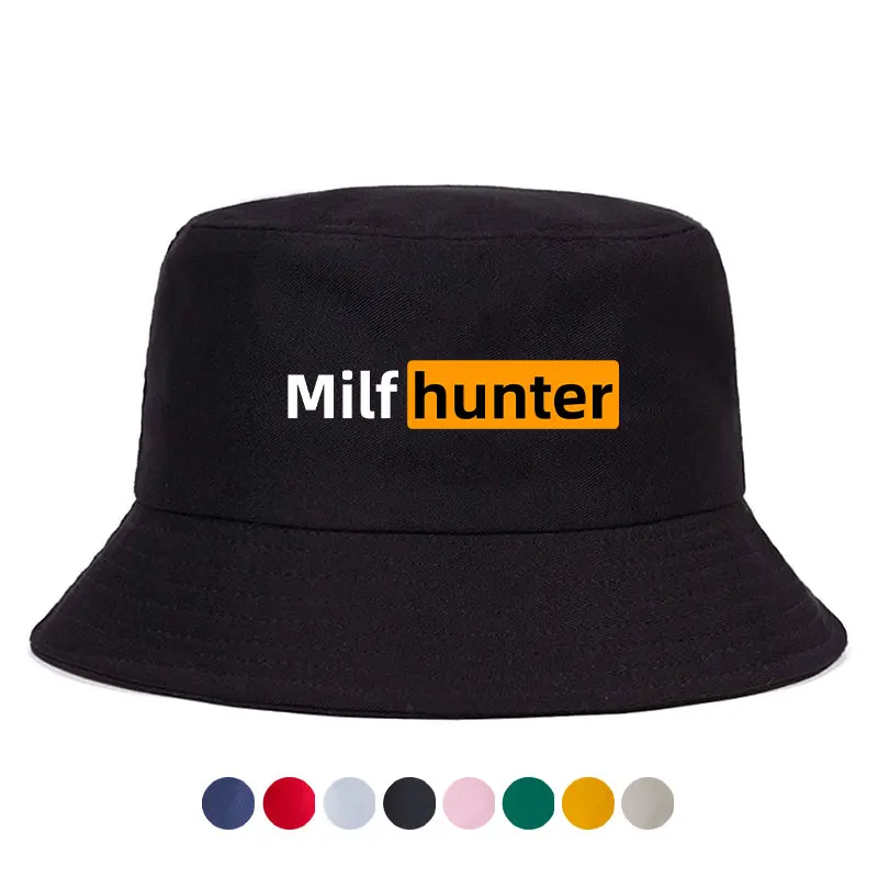MILF Hunter Reversible Bucket Hat Adult Funny Streetwear Hip Hop Fisherman Cap Man Casual Daily Sun Beach Summer Panama Hats thumbnail 2
