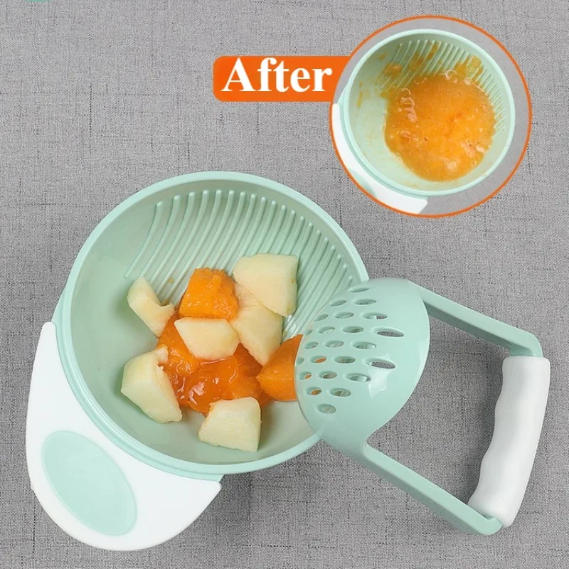 2PCS Baby Grinding Bowl Set Safe Baby Manual Food Grinder and Bowl Infant Fruit Puree Grinding Tools Toddler Feeding Supplies thumbnail 3