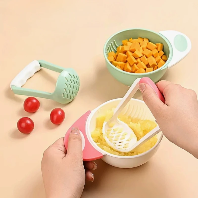 2PCS Baby Grinding Bowl Set Safe Baby Manual Food Grinder and Bowl Infant Fruit Puree Grinding Tools Toddler Feeding Supplies thumbnail 2