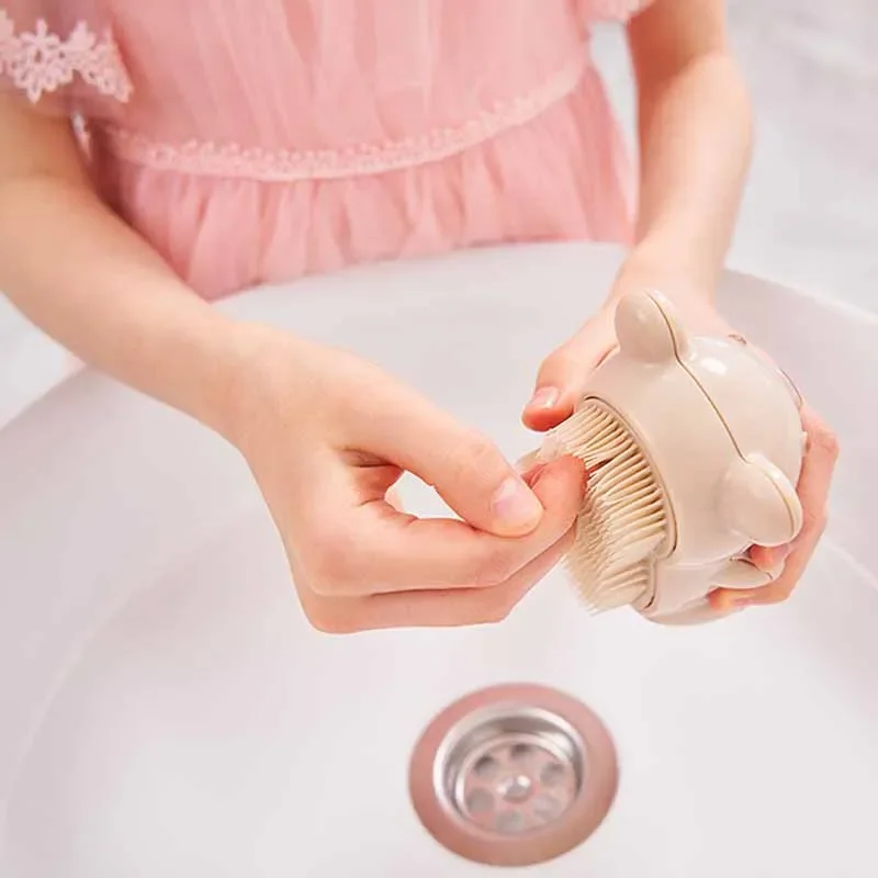 Kid Hand Cleaning Brush with Soft Bristle Cute Animal Style Finger Nails Scrub Scrubbing Clean Brushes Children Care Accessories thumbnail 4