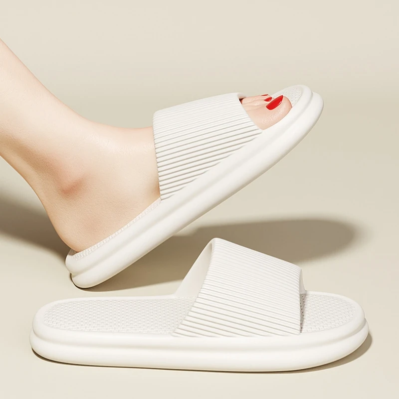 Women Summer Concise EVA Slippers Men Soft Home Slides Couples Bathroom Non-slip Sandals Adults Comfortable Outdoor Beach Shoes thumbnail 6